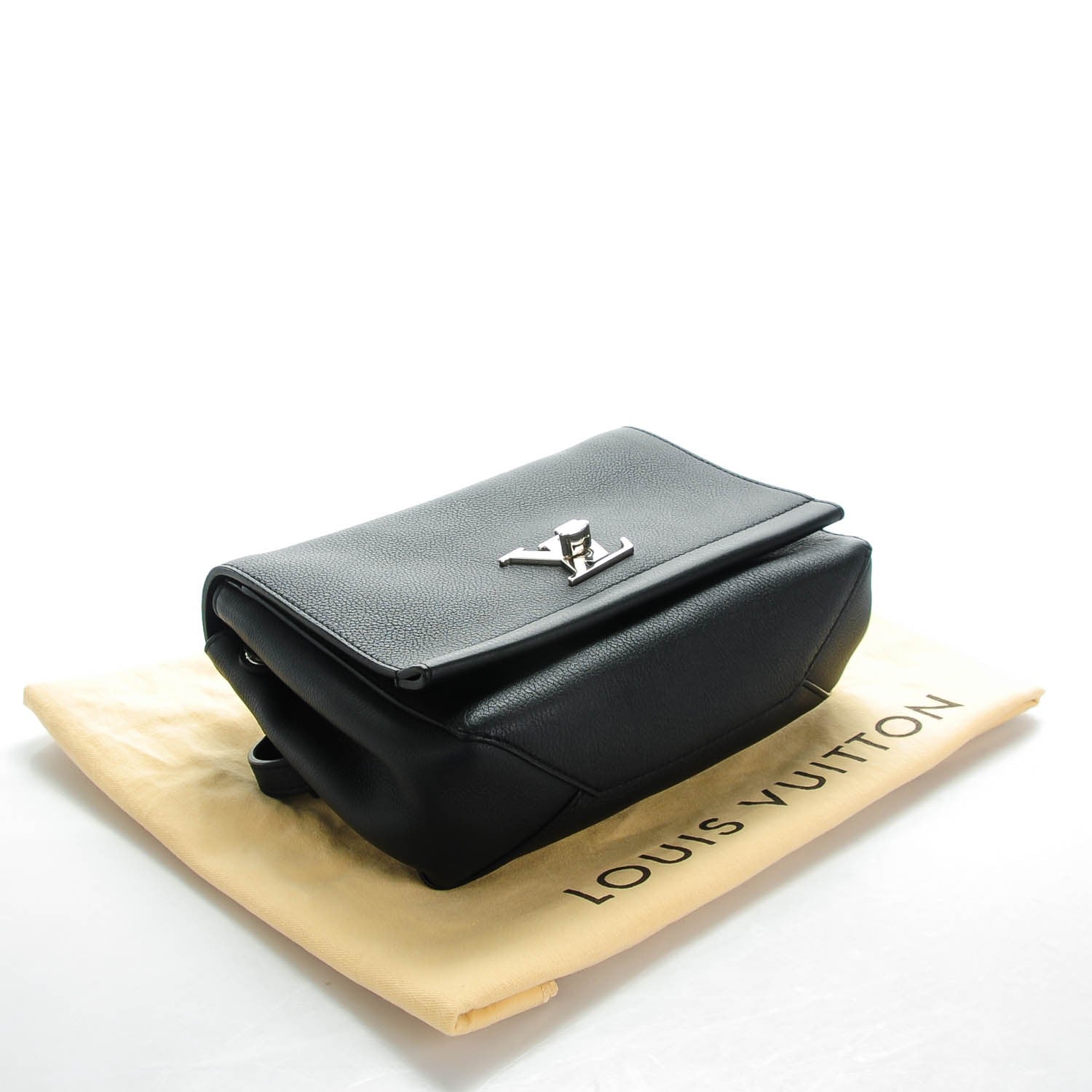 Louis Vuitton Calfskin Lockme II Chain Bag BB Black 4 of 7