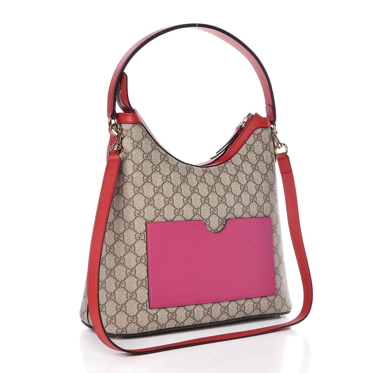 GG Supreme Monogram Linea A Hobo Red