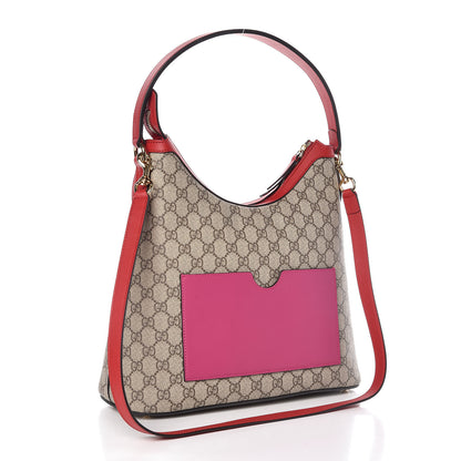 Gucci GG Supreme Monogram Linea A Hobo Red 3 of 9
