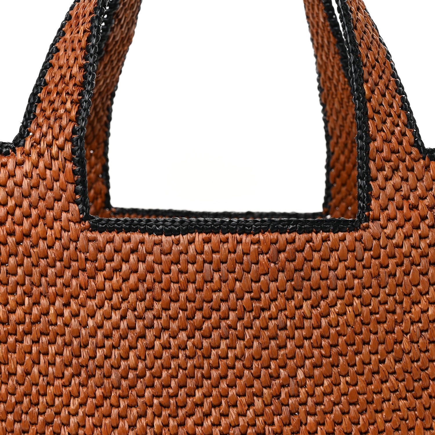Loewe X PAULA'S IBIZA Raffia Large Font Tote Honey Black 8 of 11