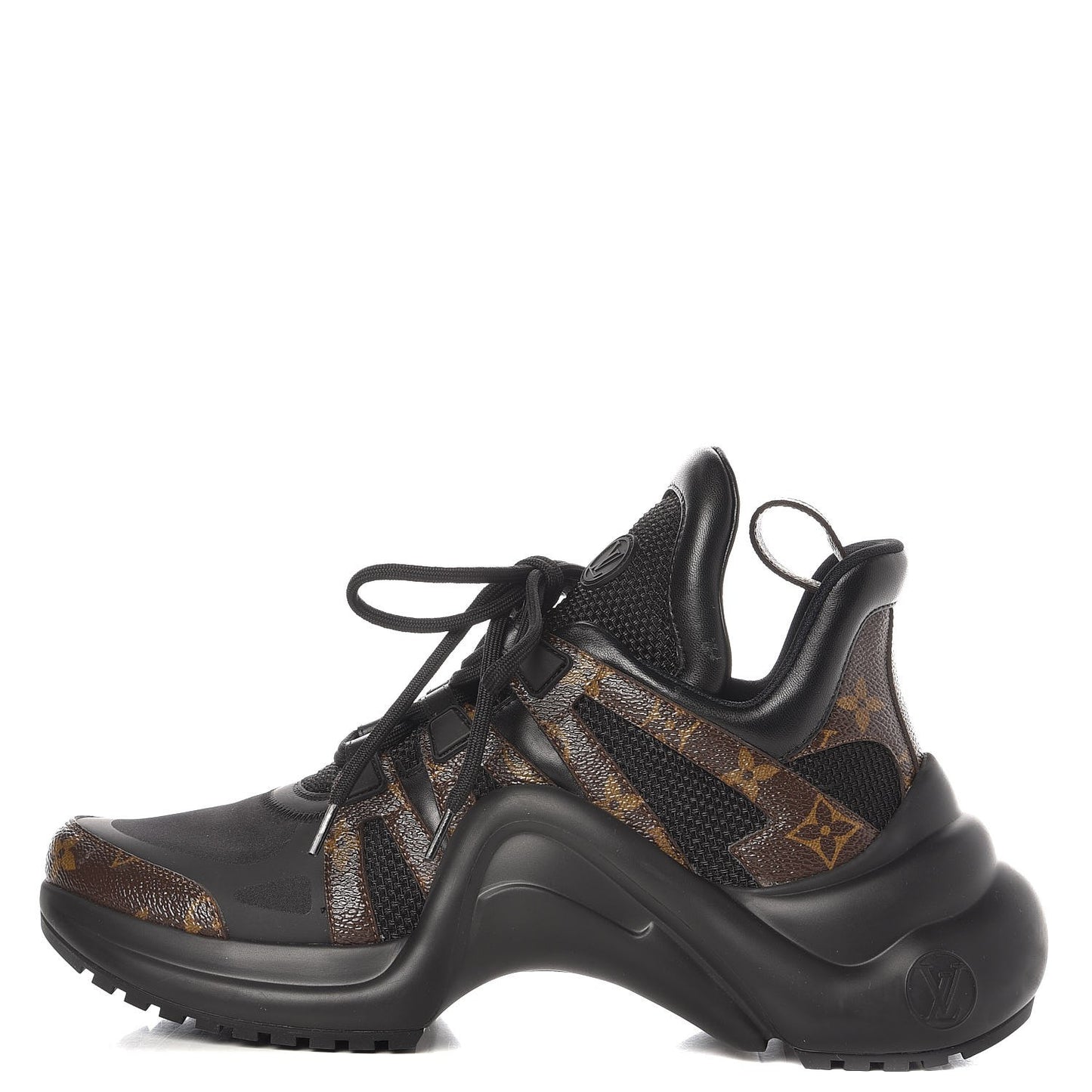 Calfskin Patent Monogram LV Archlight Sneakers 41 Black