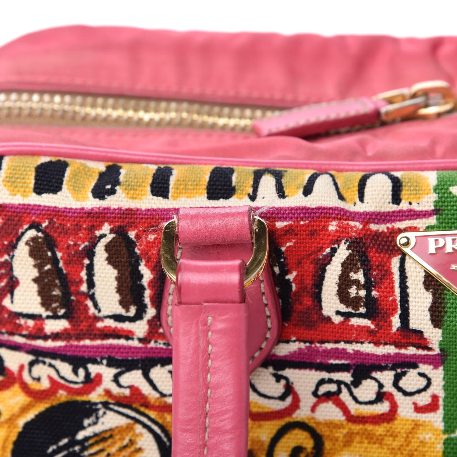 Prada Canapa Semitracolla St Venez Tote Giada Peonia 11 of 13