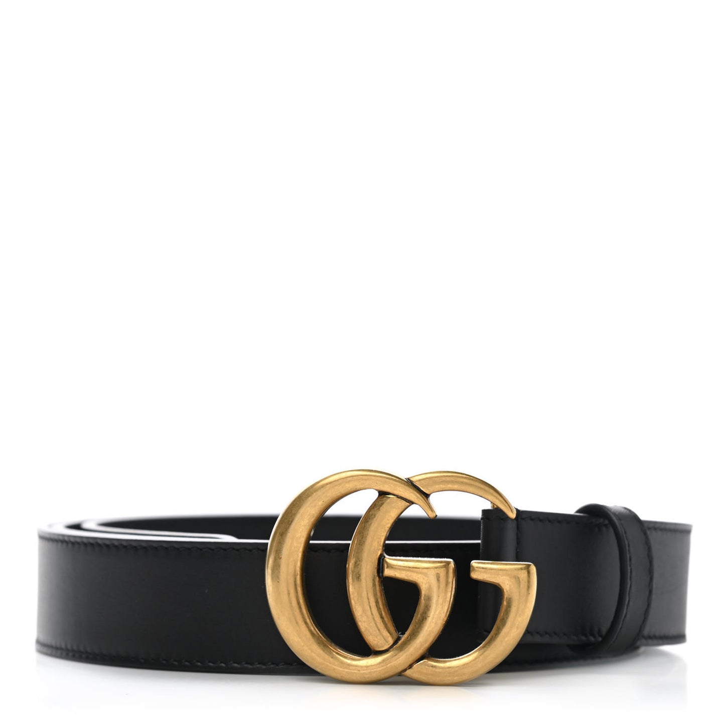 Moon Calfskin Double G 30mm Belt 120 48 Black