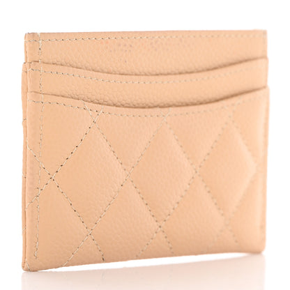 Chanel Caviar Quilted Card Holder Beige 3 of 9