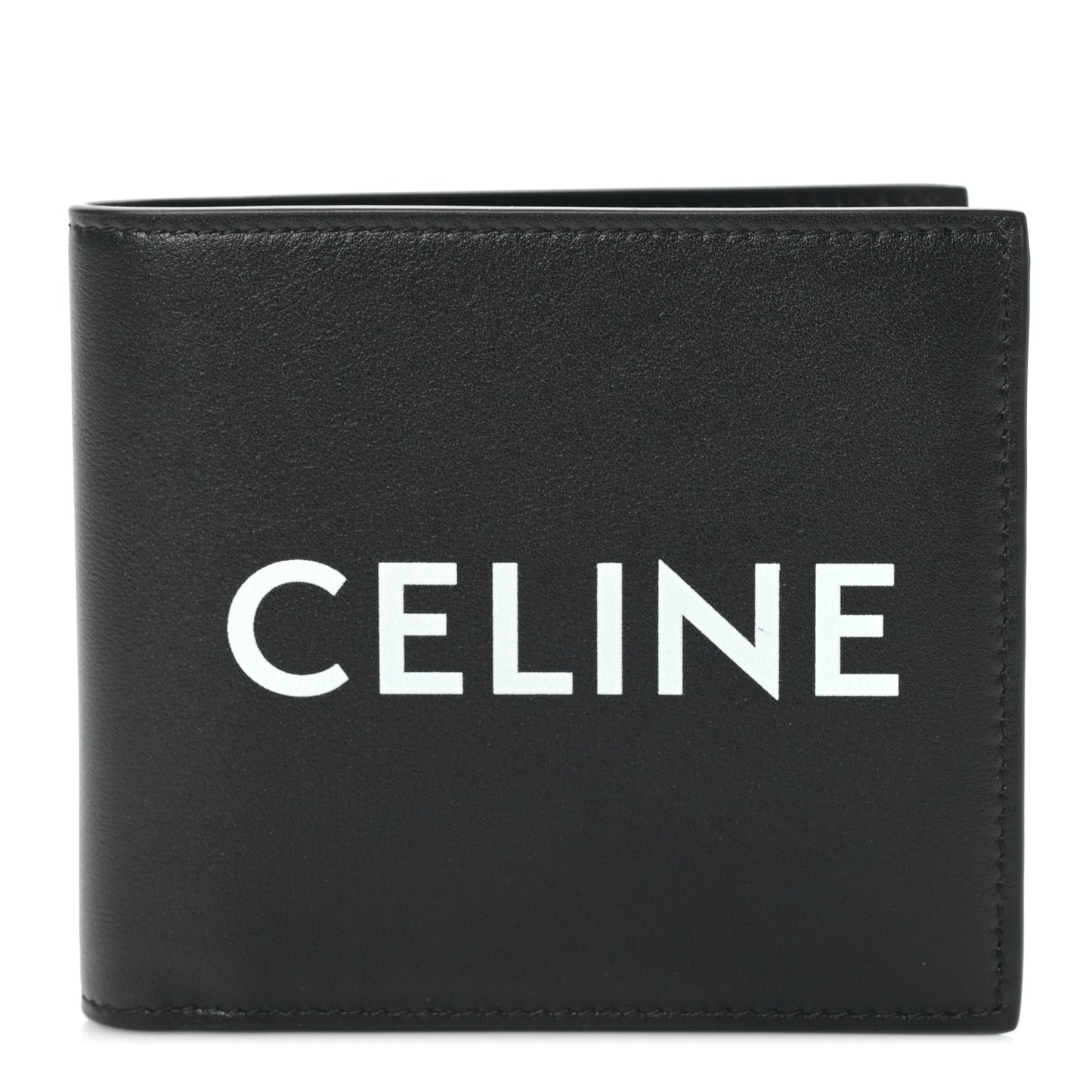 HOMME Calfskin Logo Bi-Fold Wallet Black