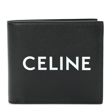Celine HOMME Calfskin Logo Bi-Fold Wallet Black 1 of 9