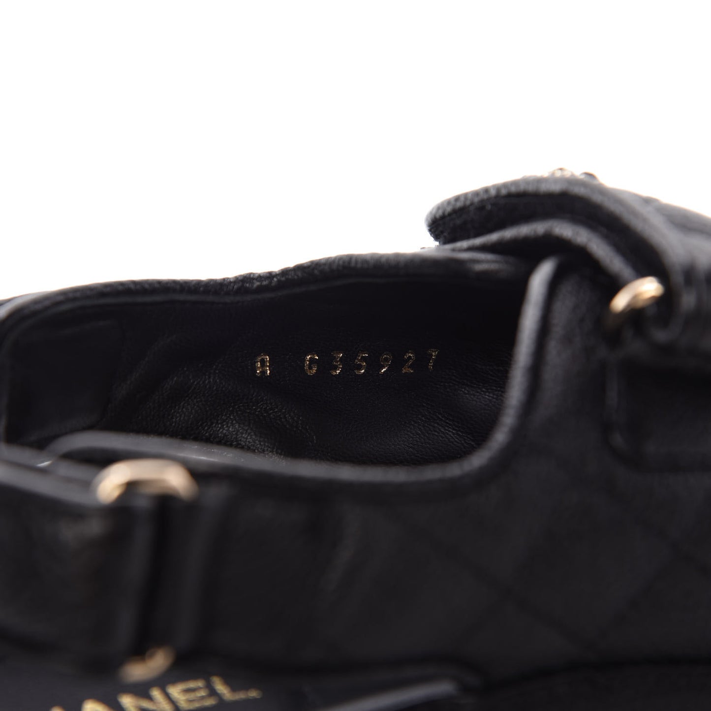 Grained Calfskin Velcro Dad Sandals 39 Black