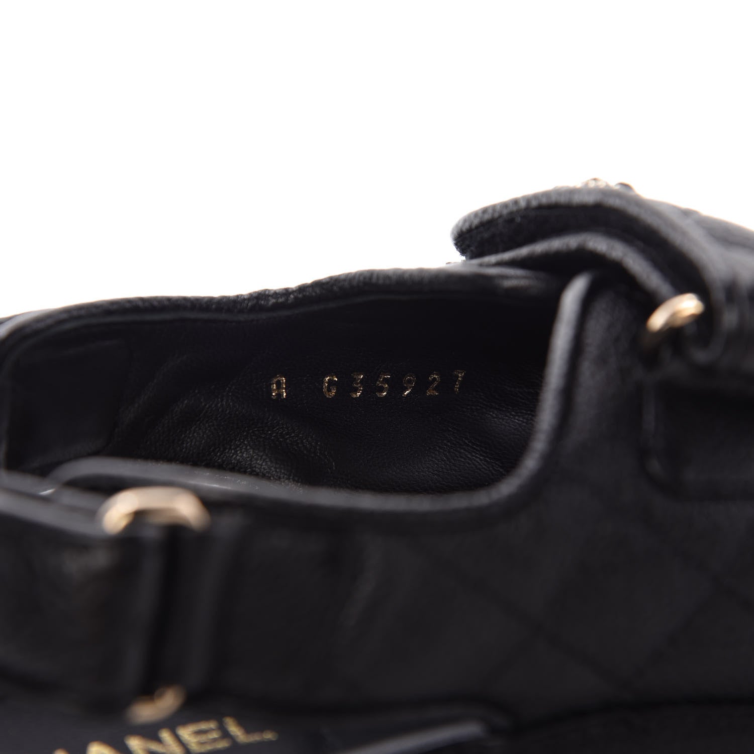 Chanel Grained Calfskin Velcro Dad Sandals 39 Black 9 of 10