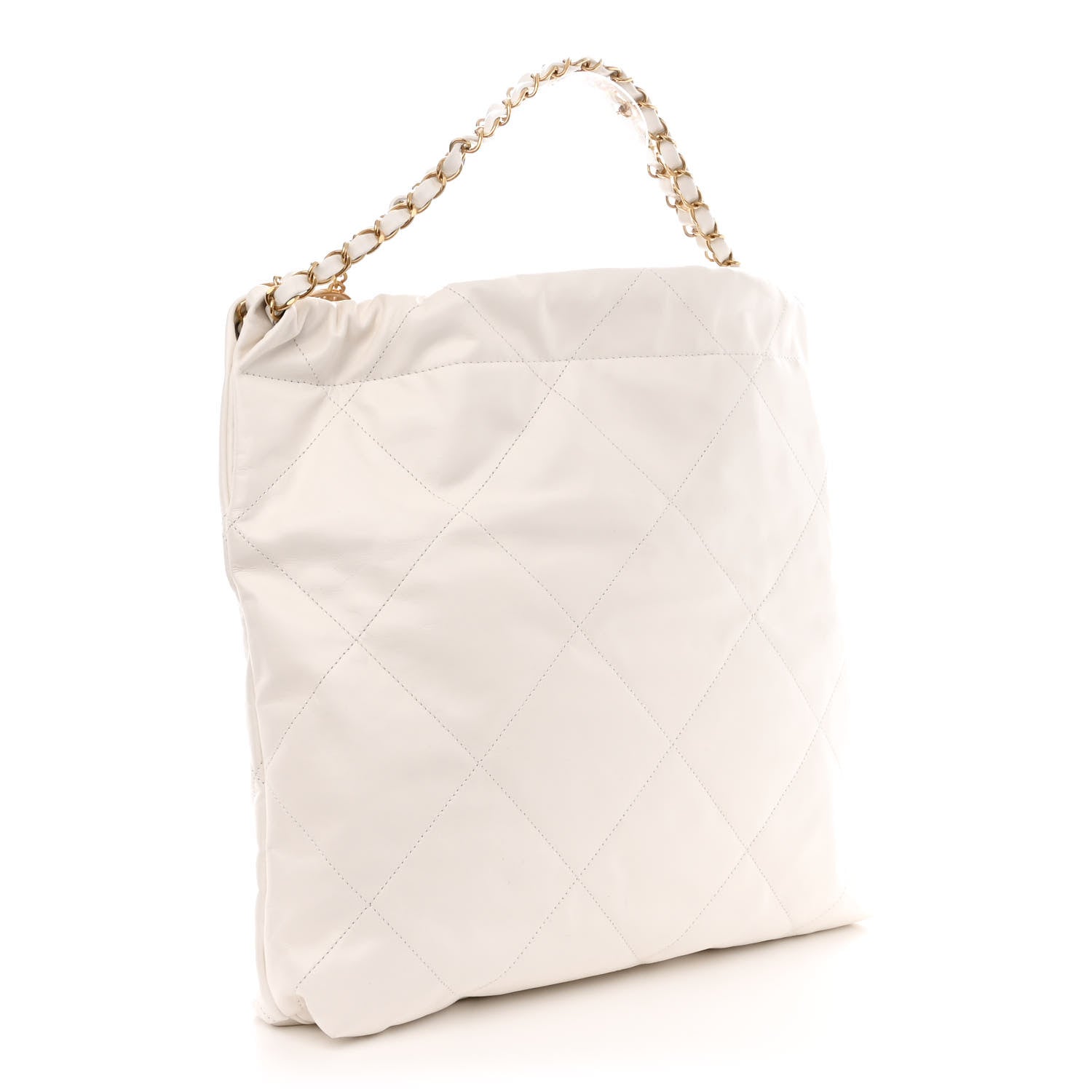 Chanel Shiny Calfskin Quilted Chanel 22 White 4 of 12