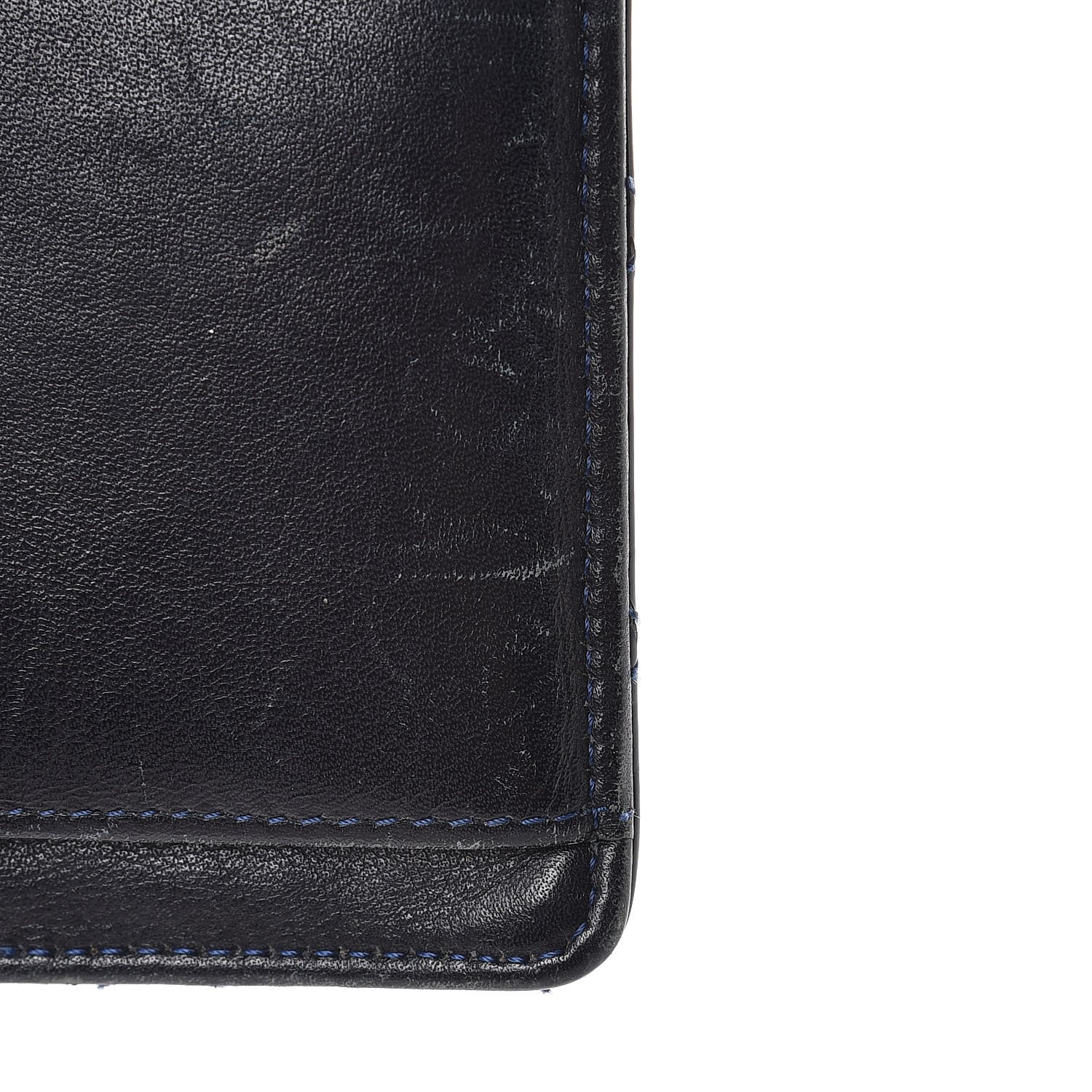 Chanel Patent Quilted Brilliant Yen Wallet Blue Fonce 12 of 15