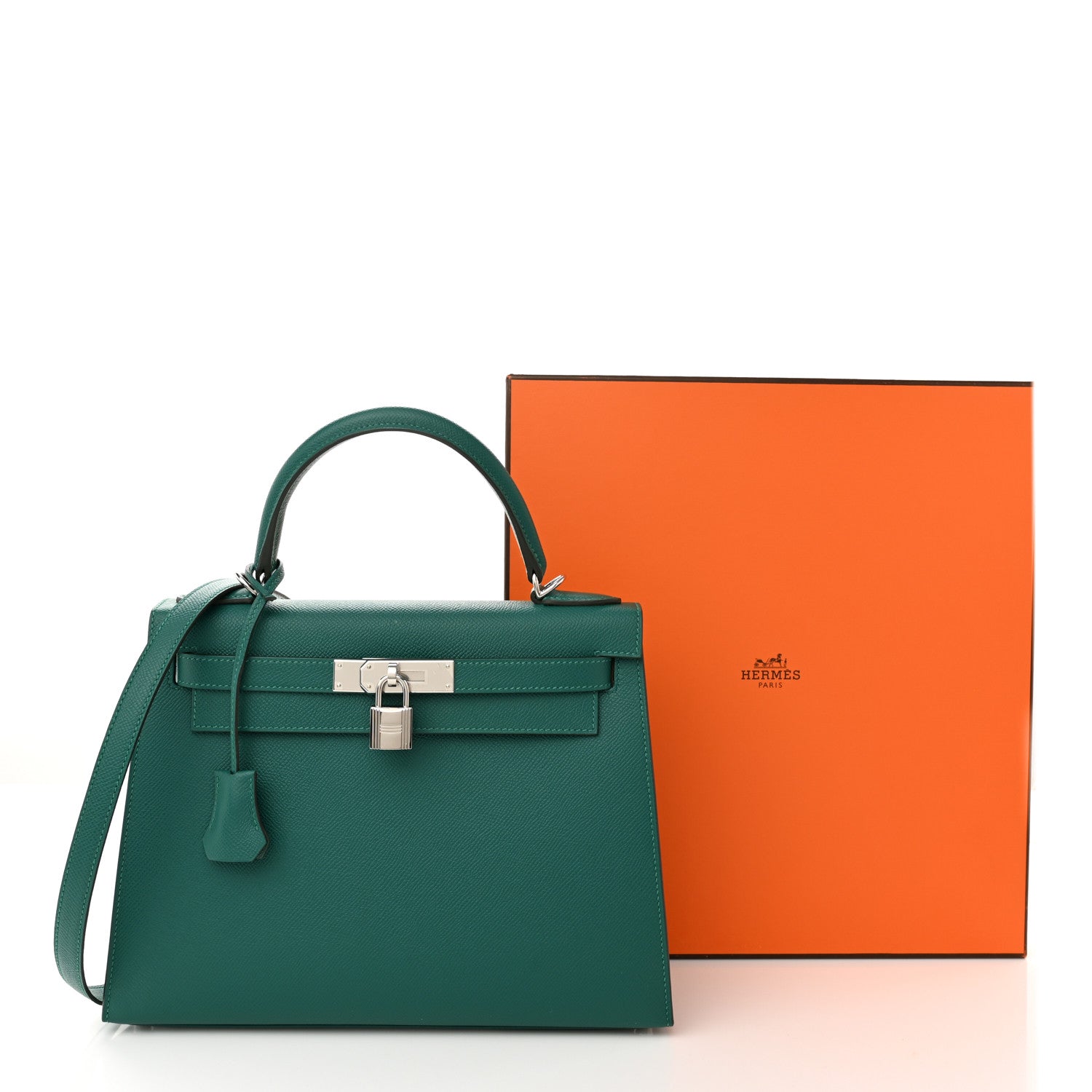 Hermes Epsom Kelly Sellier 28 Malachite 11 of 11