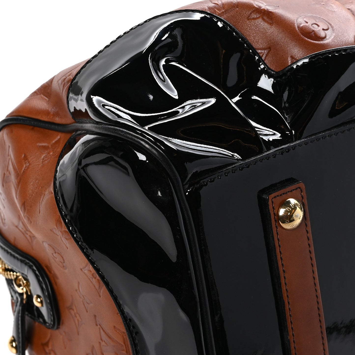 Cuir Embossed Monogram Stephen Bag Fauve