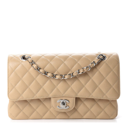 Chanel Caviar Quilted Medium Double Flap Beige 1 of 11