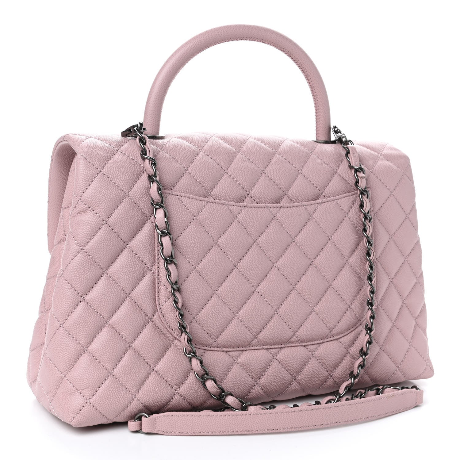 Chanel Caviar Quilted Medium Coco Handle Flap Light Pink 2 of 4