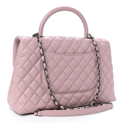 Chanel Caviar Quilted Medium Coco Handle Flap Light Pink 2 of 4