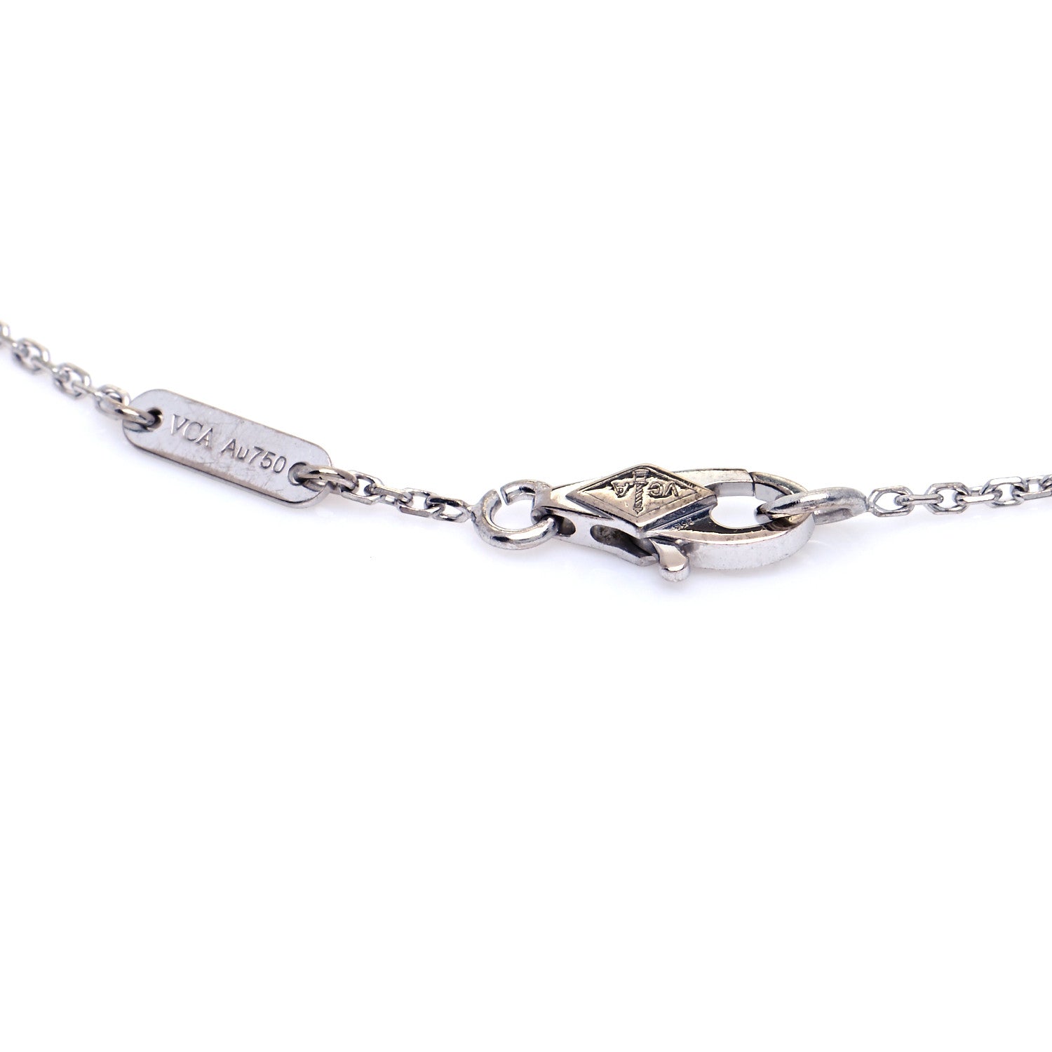 Van Cleef & Arpels 18K White Gold Turquoise Sweet Alhambra Butterfly Bracelet 5 of 8