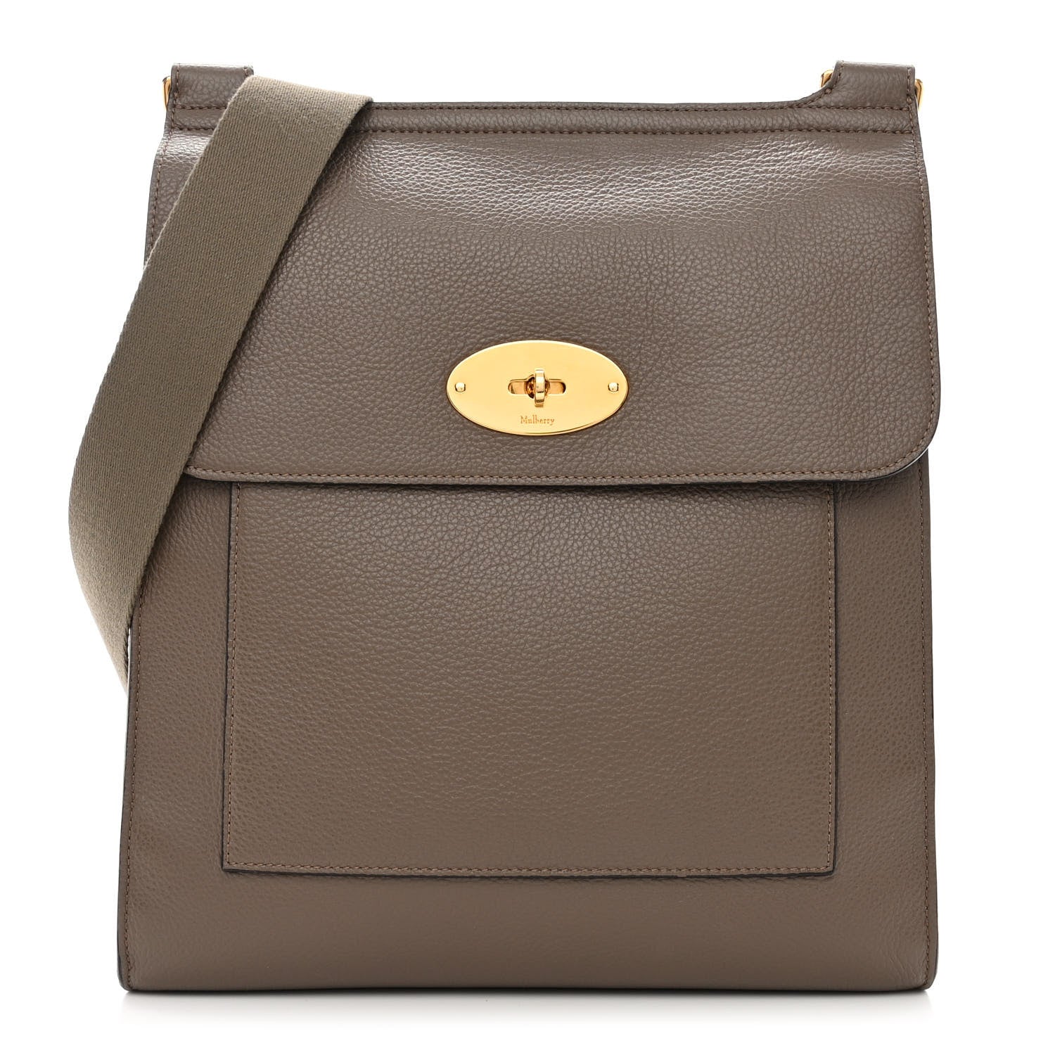 Mulberry Grain Calfskin New Antony Messenger Crossbody Earth Grey 1 of 9