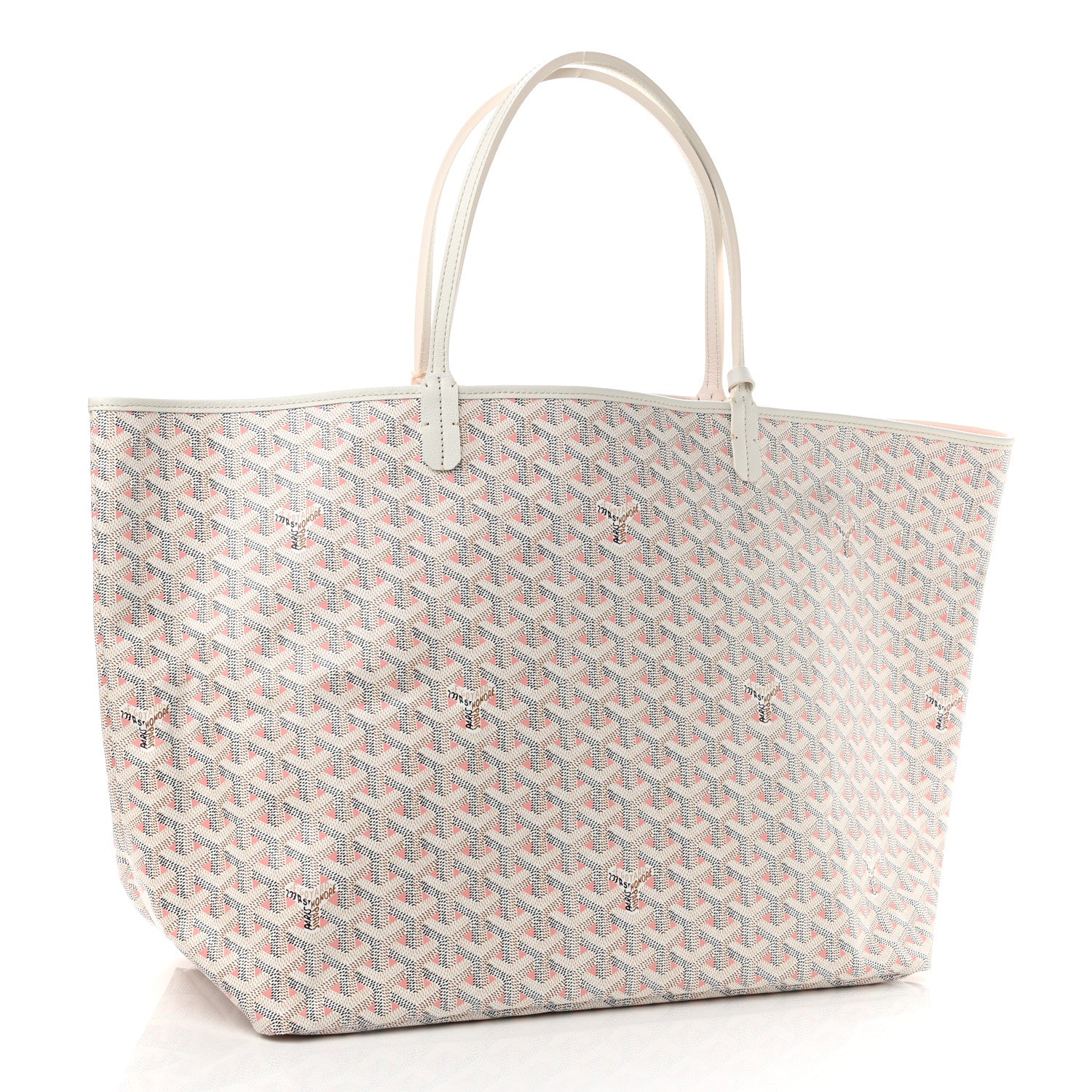Goyard Goyardine Saint Louis Claire Voie GM White Pink 4 of 11