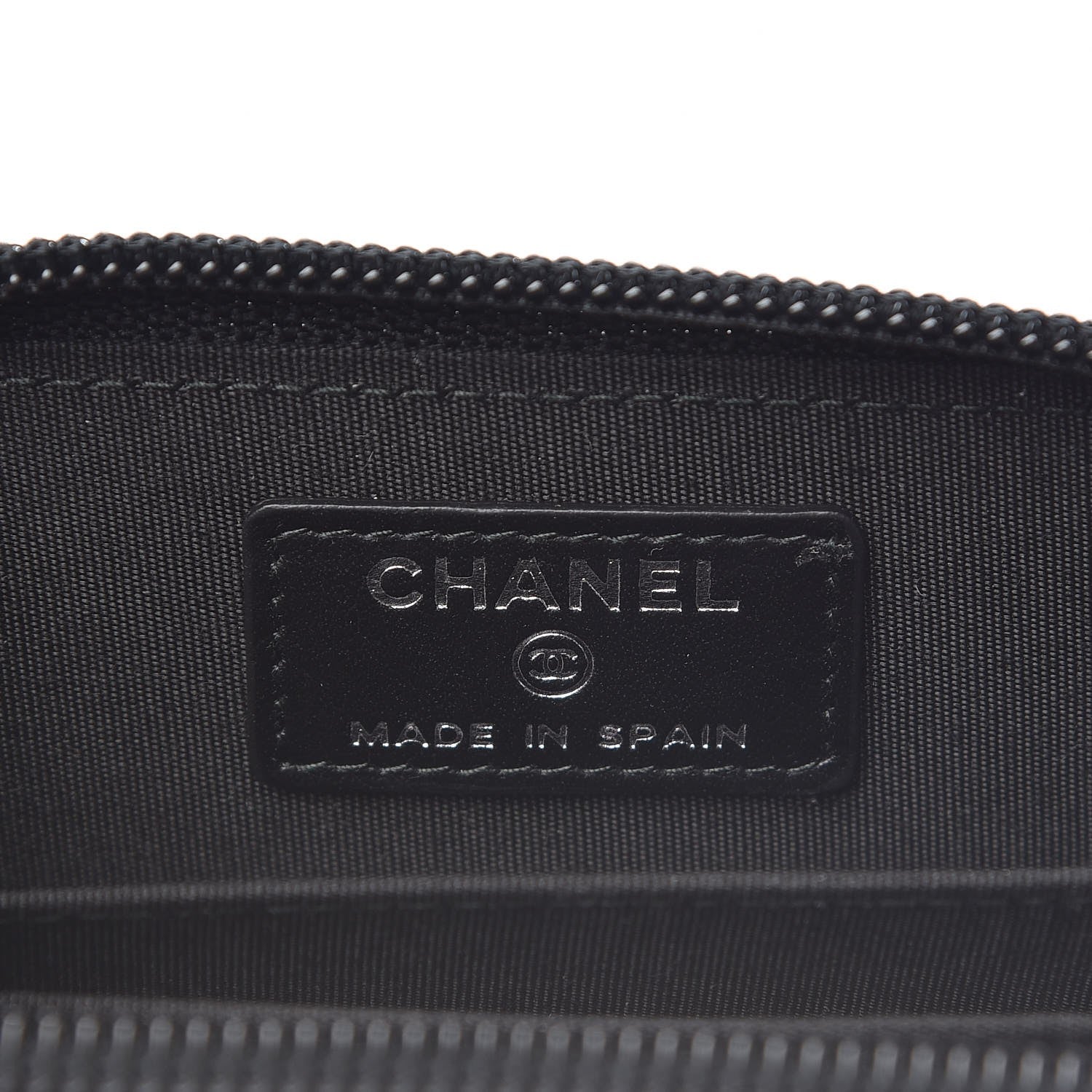 Chanel Caviar Quilted Boy Zip Around Coin Purse Wallet Black 6 of 7