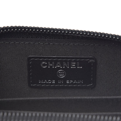 Chanel Caviar Quilted Boy Zip Around Coin Purse Wallet Black 6 of 7