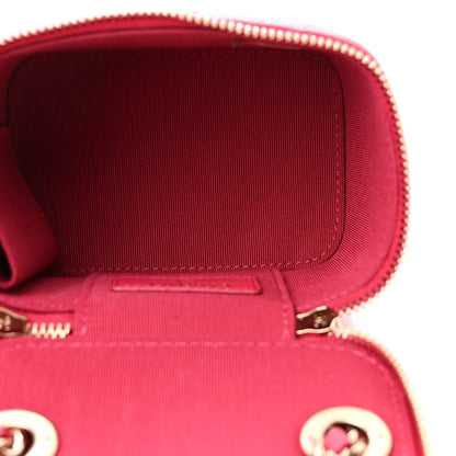 Chanel Lambskin Quilted Trendy Mini Vanity Case With Chain Dark Pink 5 of 11