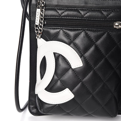 Chanel Calfskin Quilted Cambon Multipocket Shoulder Bag Black 10 of 11