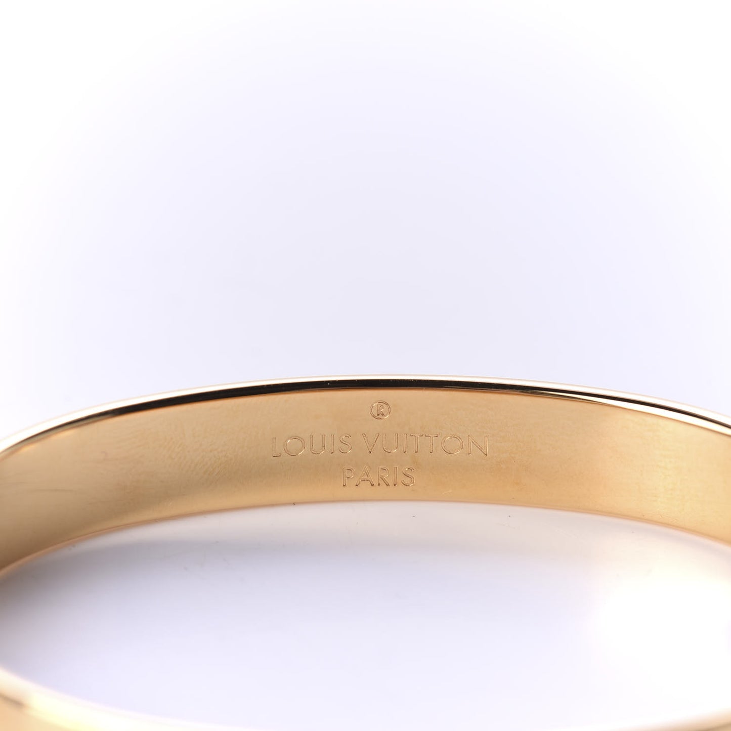 Brass Monogram Nanogram Cuff M Gold