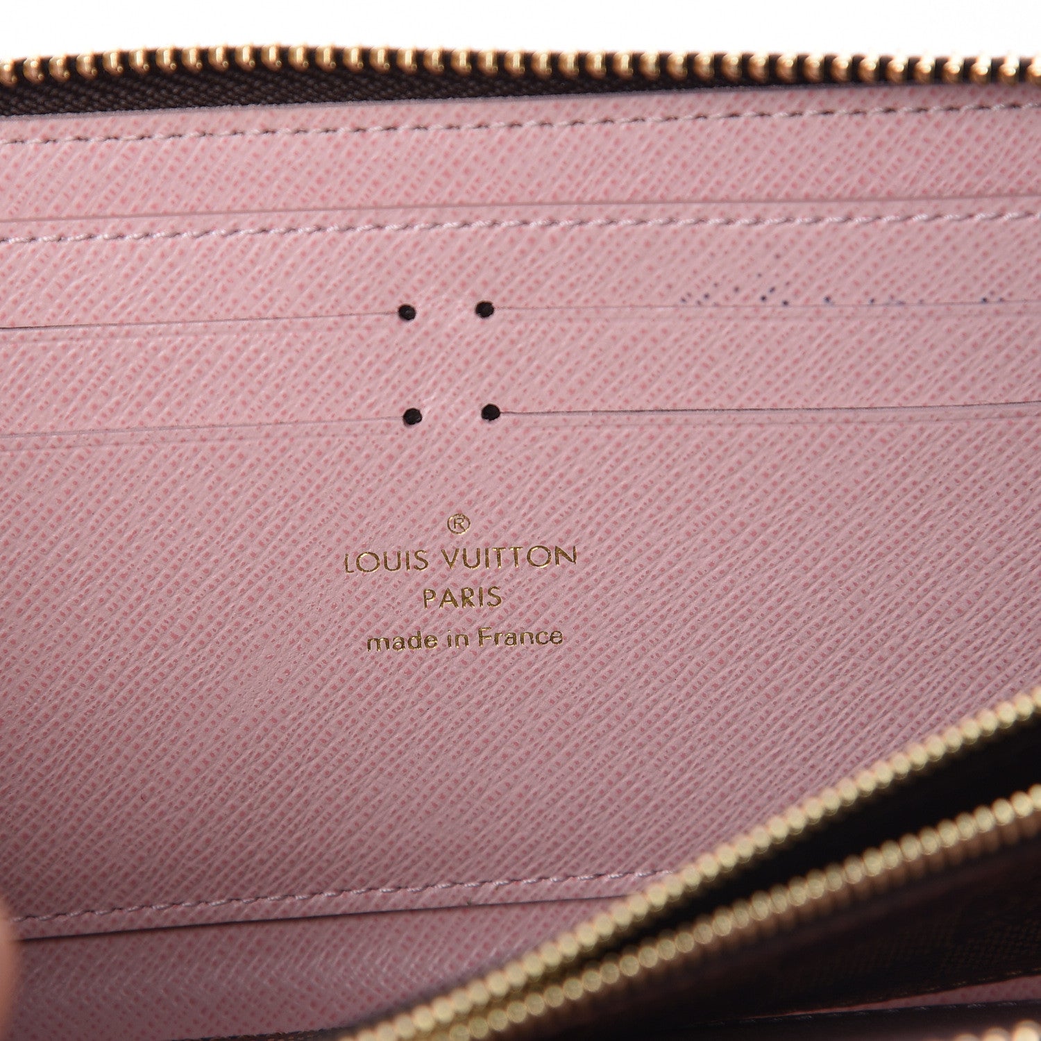 Louis Vuitton Damier Ebene Clemence Wallet Rose Ballerine 6 of 6