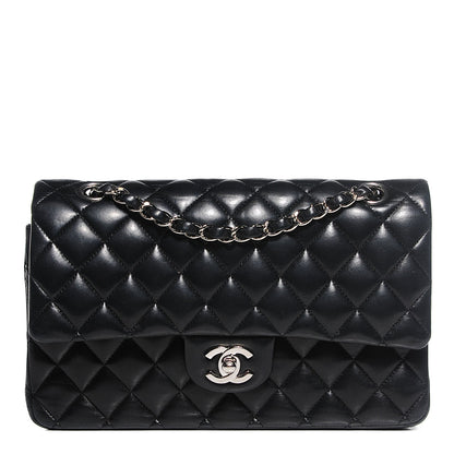 Chanel Lambskin Quilted Medium Double Flap Black 1 of 9