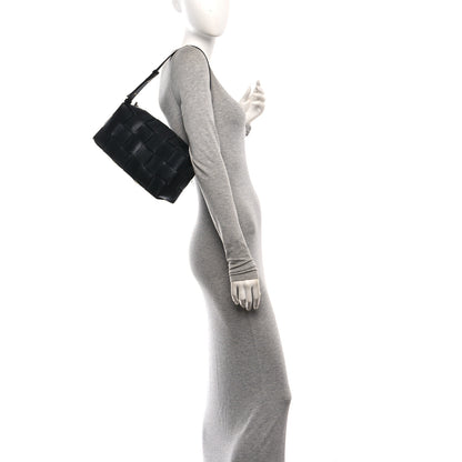 Bottega Veneta Lambskin Maxi Intrecciato Brick Cassette Bag Black 2 of 9