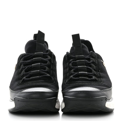 Chanel Velvet Calfskin Mixed Fibers CC Sneakers 36.5 Black 2 of 9