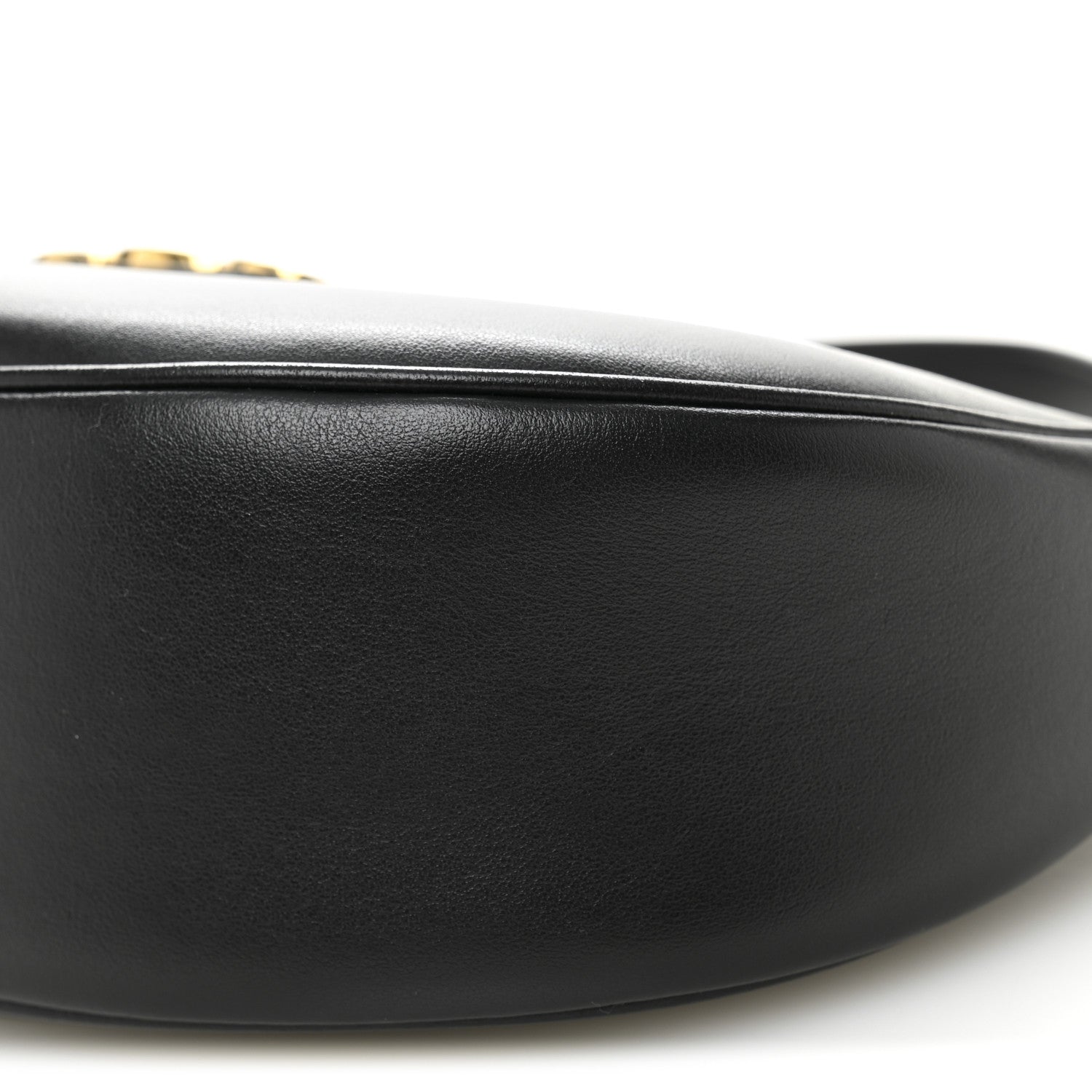 Celine Smooth Calfskin Medium Strap Ava Triomphe Shoulder Bag Black 10 of 10