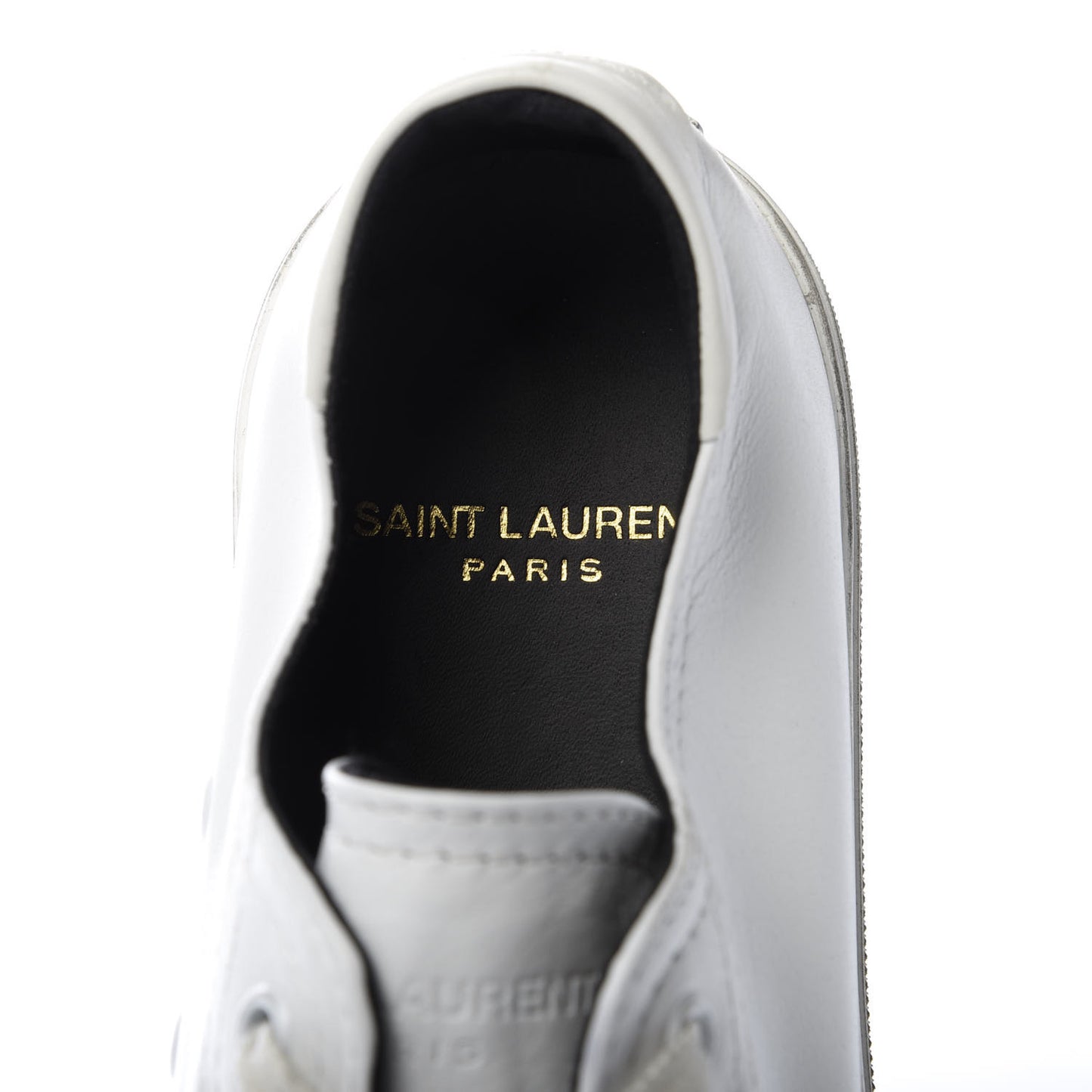 Calfskin Distressed Low Top Sneakers 38 Off White
