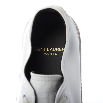 Saint Laurent Calfskin Distressed Low Top Sneakers 38 Off White 7 of 8