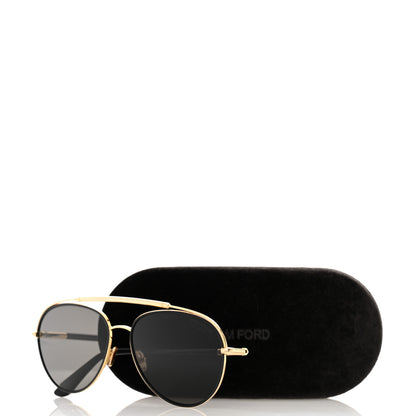 Tom Ford Metal Polarized Aviator Curtis TF748 Sunglasses Gold Black 8 of 8