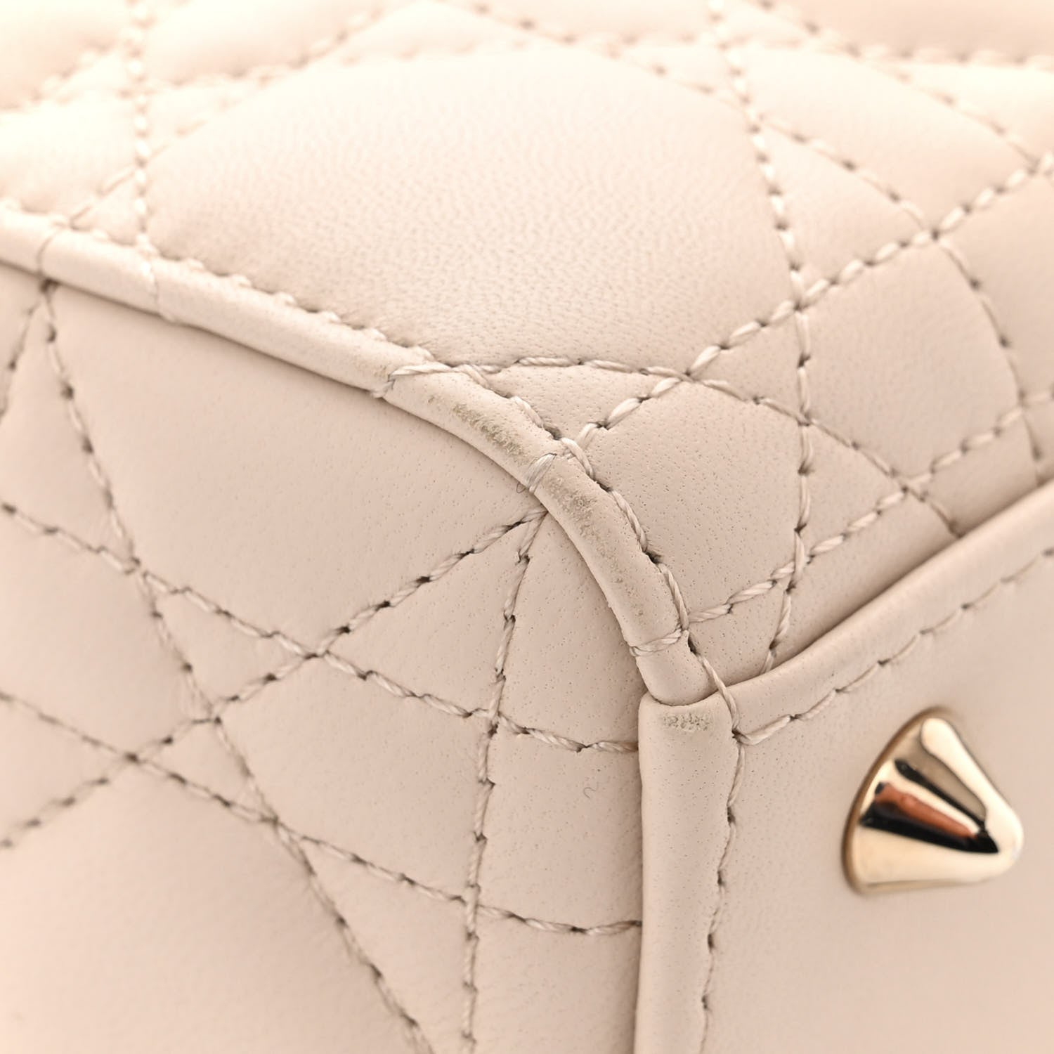 Christian Dior Lambskin Cannage Small My ABCDior Lady Dior Beige 11 of 12