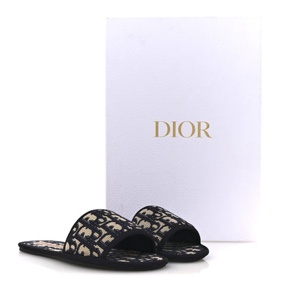 Christian Dior Velvet Oblique Chez Moi Sandal 36 Deep Blue 10 of 10