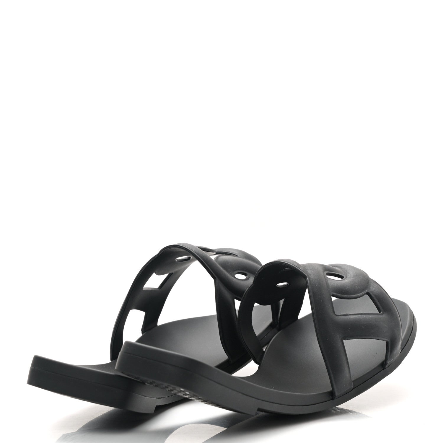 Hermes Rubber Aloha Sandals 37 Black 4 of 7