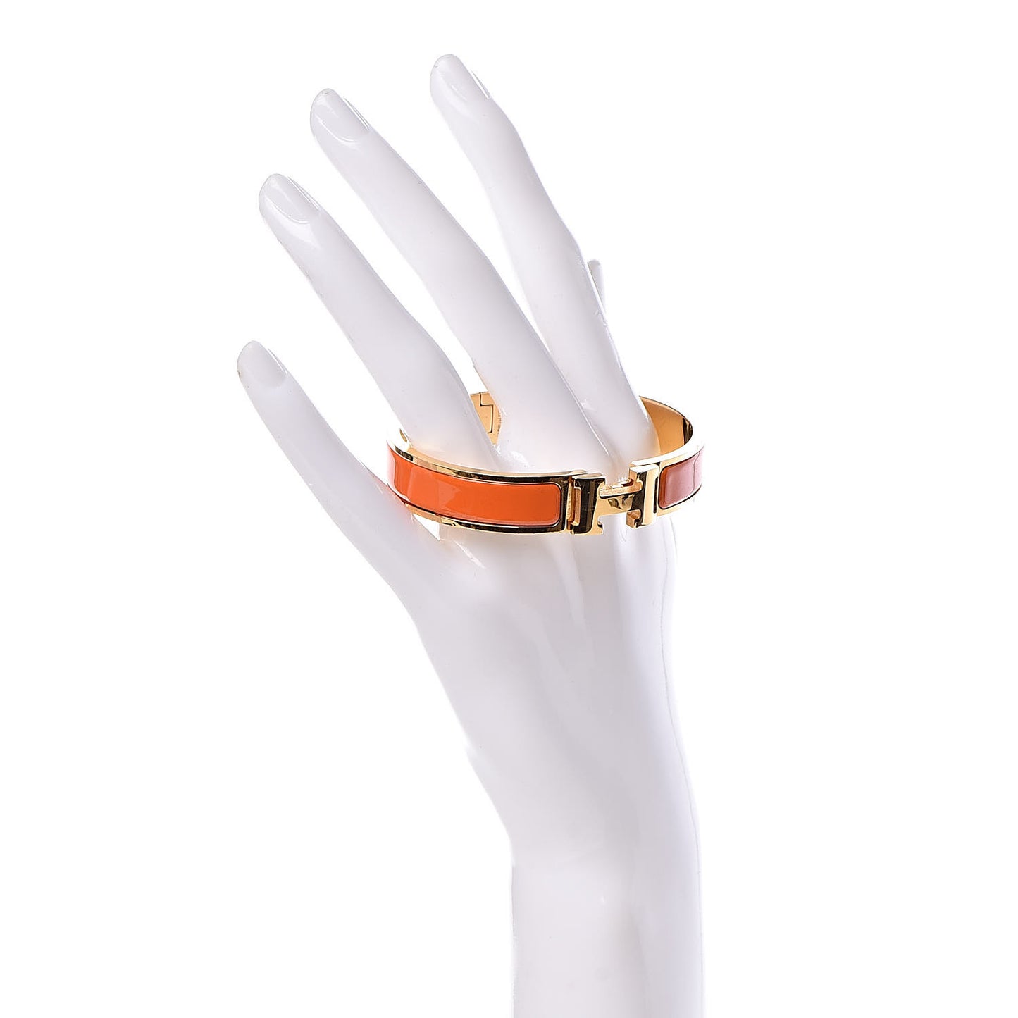 Enamel Narrow Clic Clac H Bracelet GM Orange