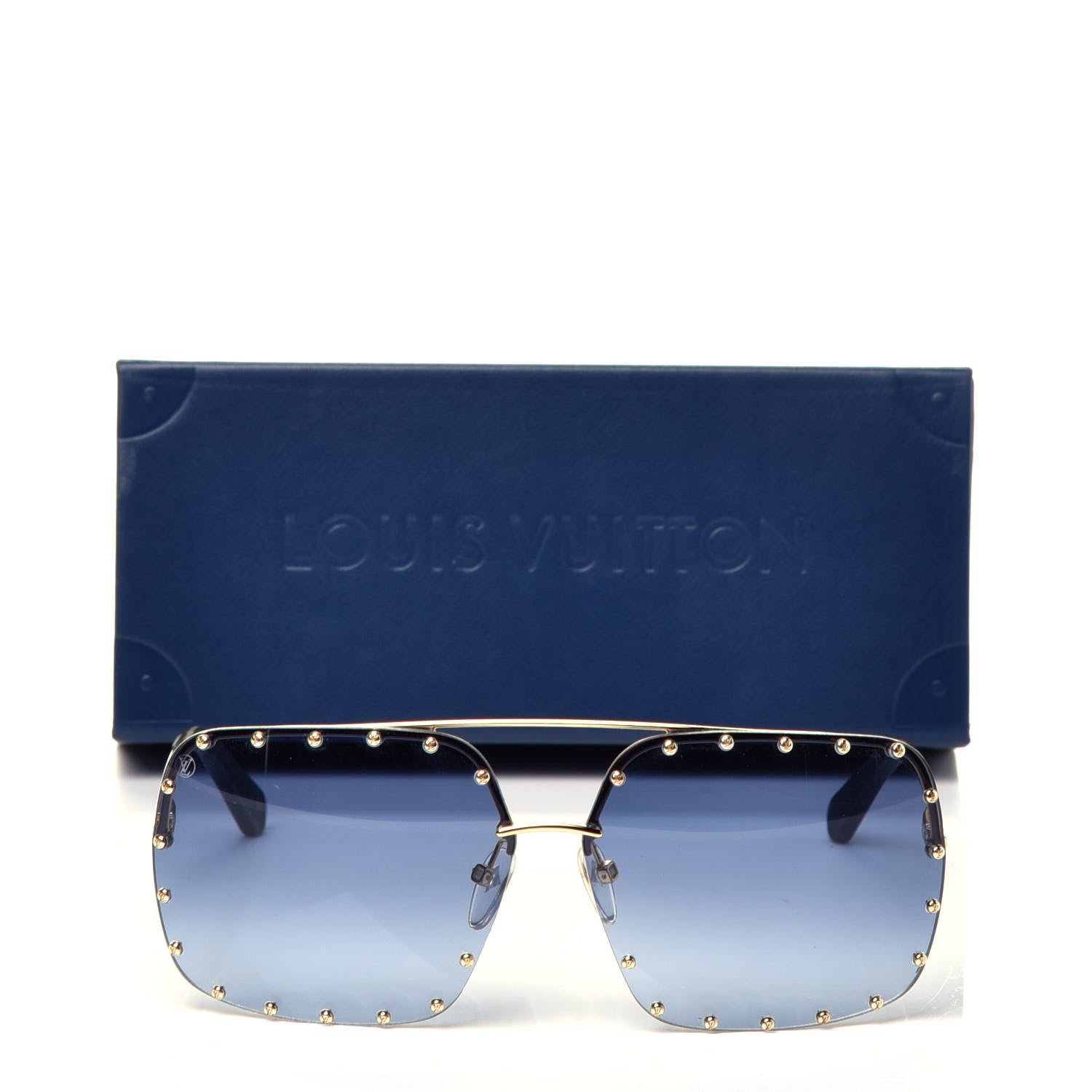 Louis Vuitton The Party Square Sunglasses Z2354W Blue 8 of 8