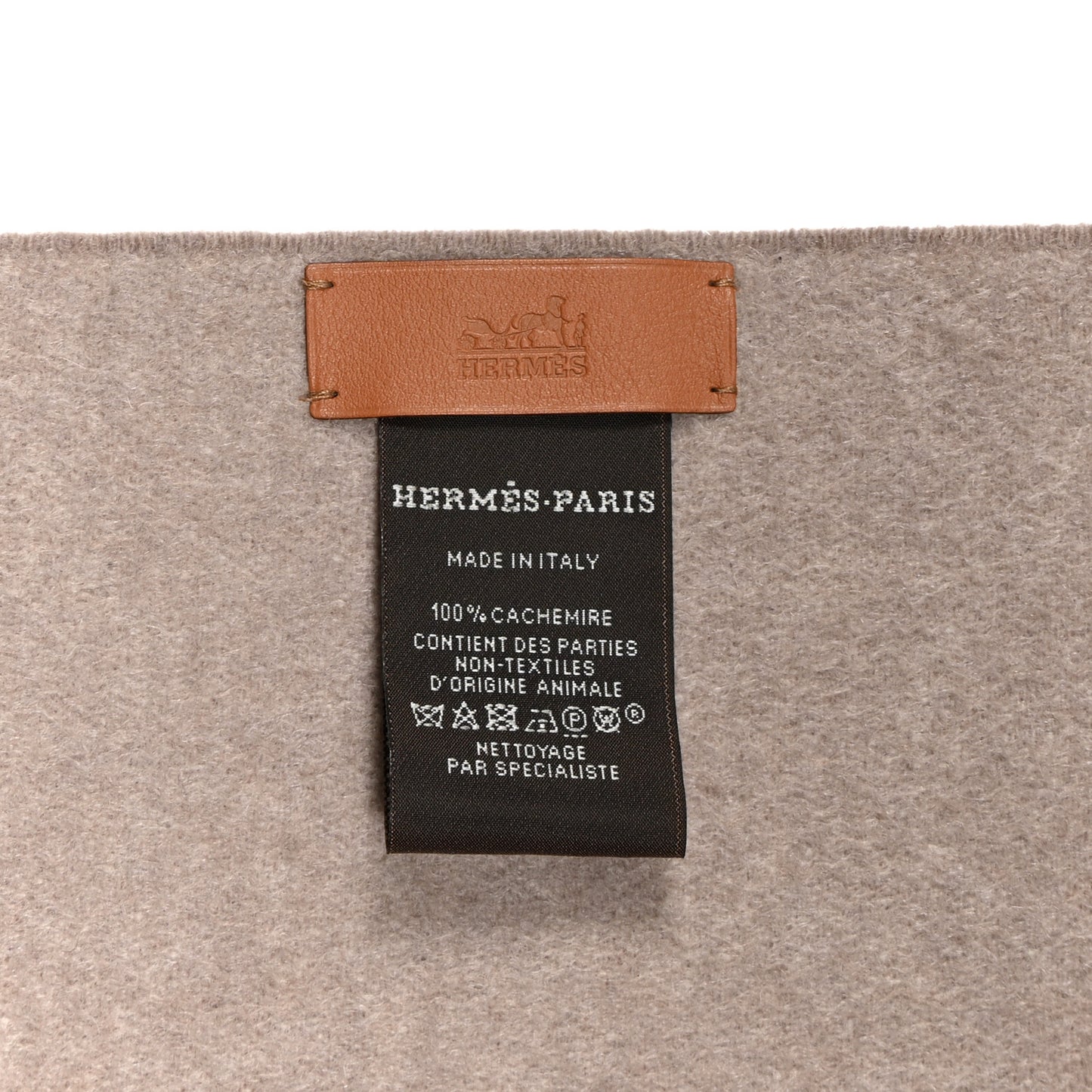 Cashmere Allumette Muffler Etoupe Ivory