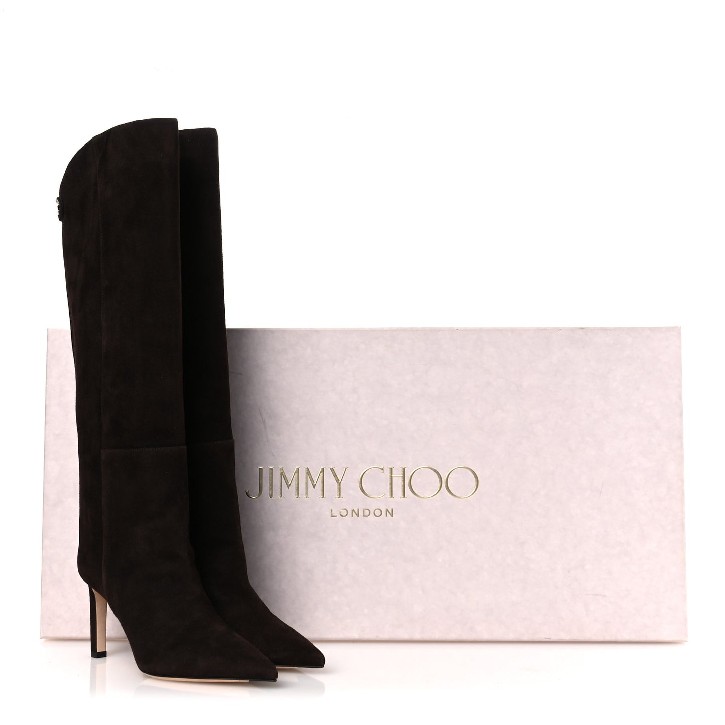 Suede Alizze 85 Knee High Boots 37.5 Chocolate