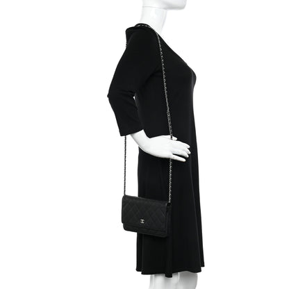 Chanel Caviar Quilted Wallet on Chain WOC Black 2 of 12