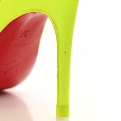 Christian Louboutin PVC Just Arch 100 Slide Sandals 36 Neon Yellow 12 of 18