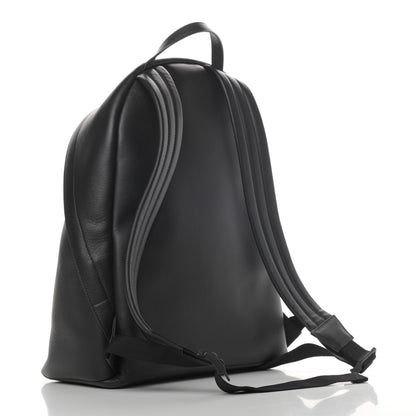 Balenciaga Smooth Calfskin Logo Everyday Backpack Black White 2 of 5