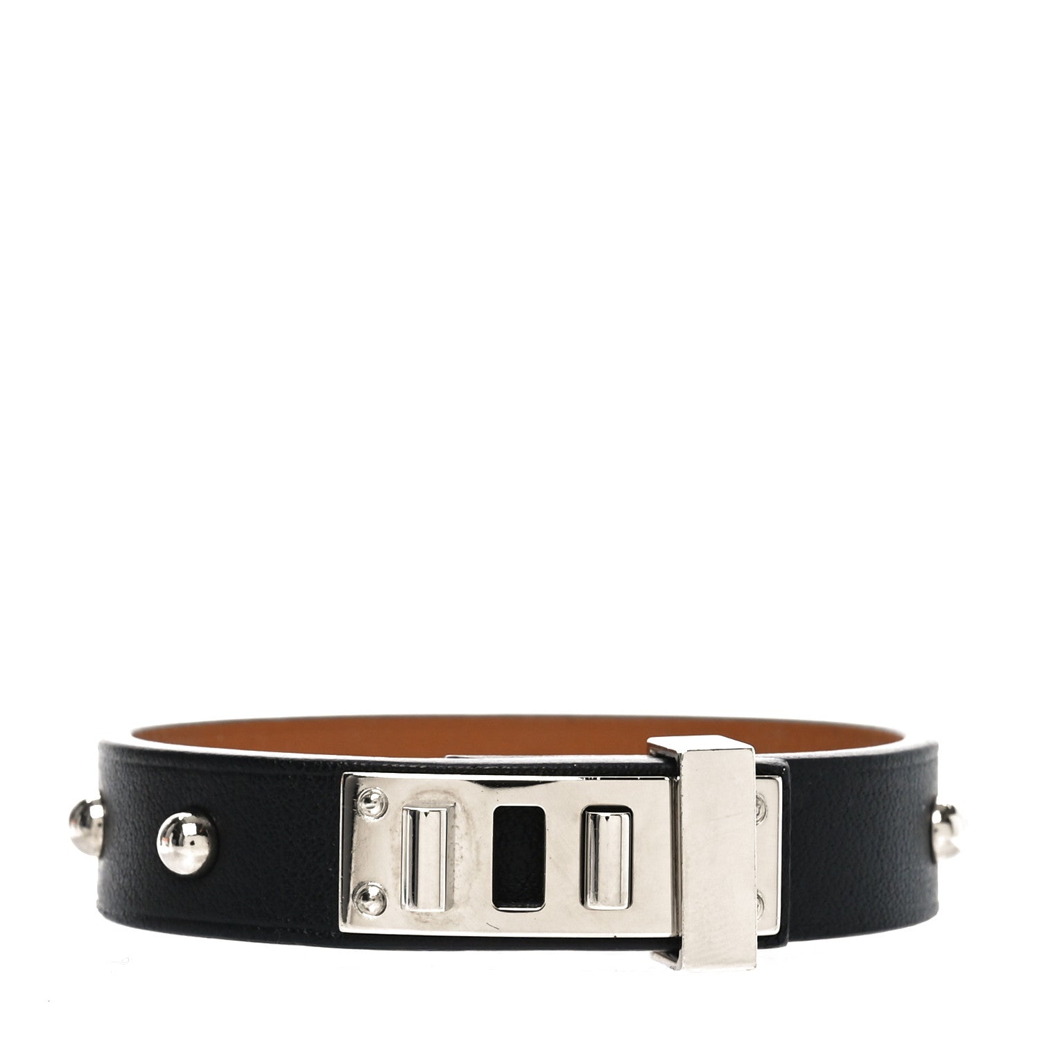Hermes Swift Mini Dog Clous Ronds Bracelet T1 Black 1 of 5