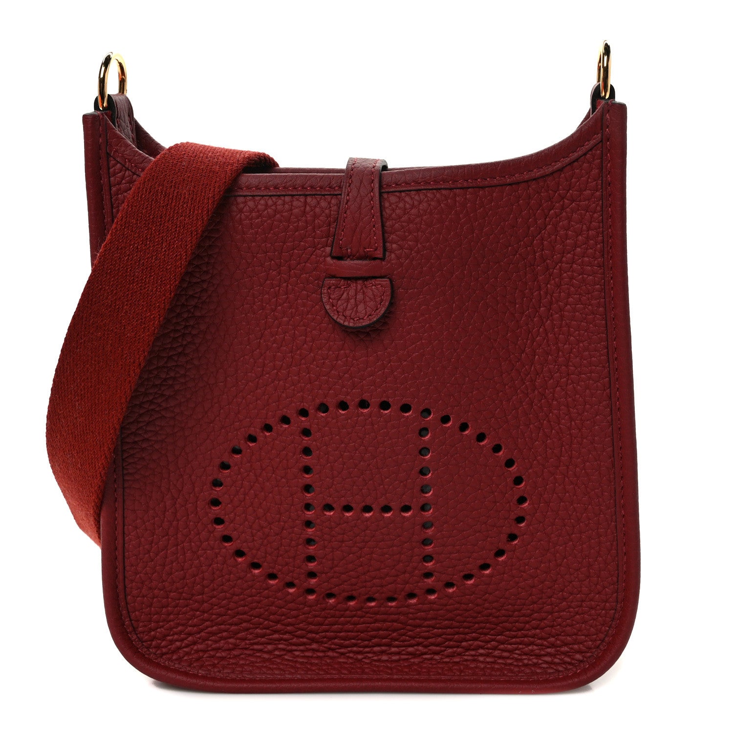 Hermes Taurillon Clemence Evelyne TPM Rouge Grenat 1 of 10