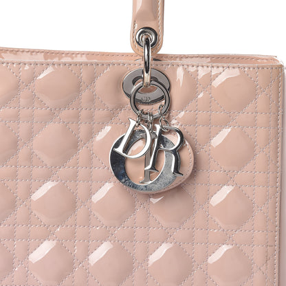 Christian Dior Patent Cannage Large Lady Dior Light Pink 8 of 15