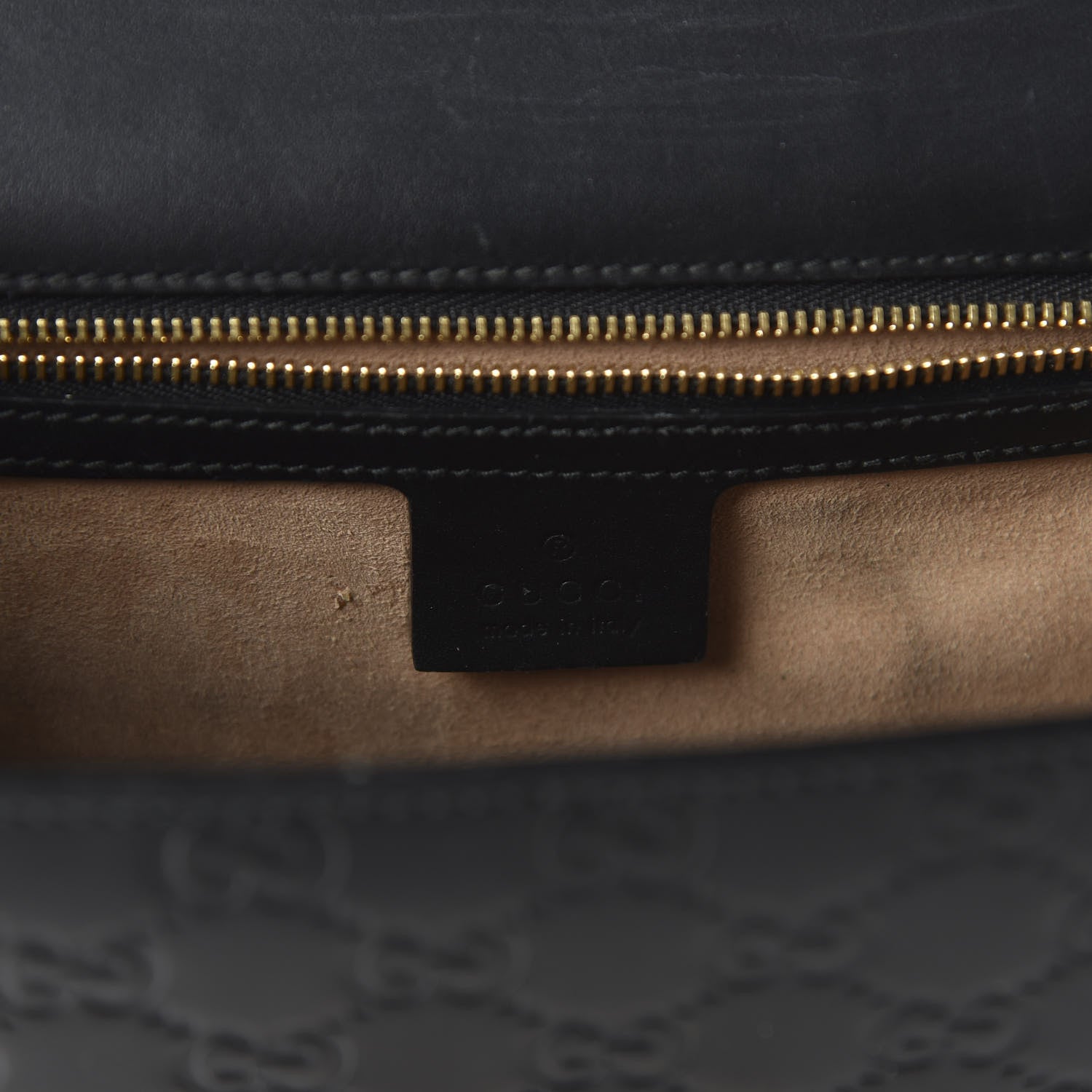 Gucci Guccissima Medium Padlock Shoulder Bag Black 8 of 13