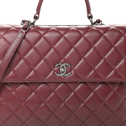 Chanel Lambskin Quilted Large Trendy CC Dual Handle Flap Bag Burgundy 8 of 13